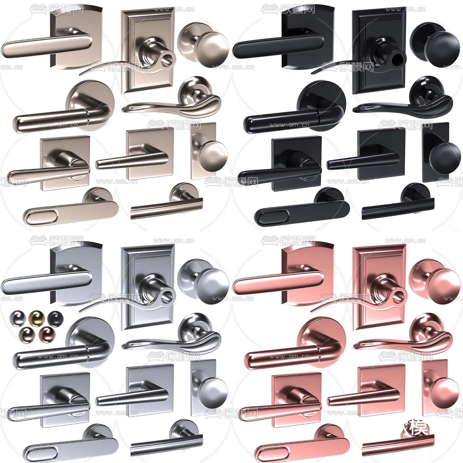 门把手 拉手3d模型下载