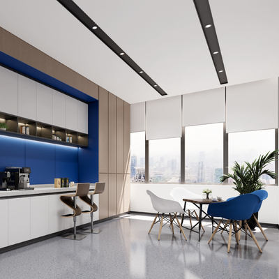  办公室 茶水间su模型 