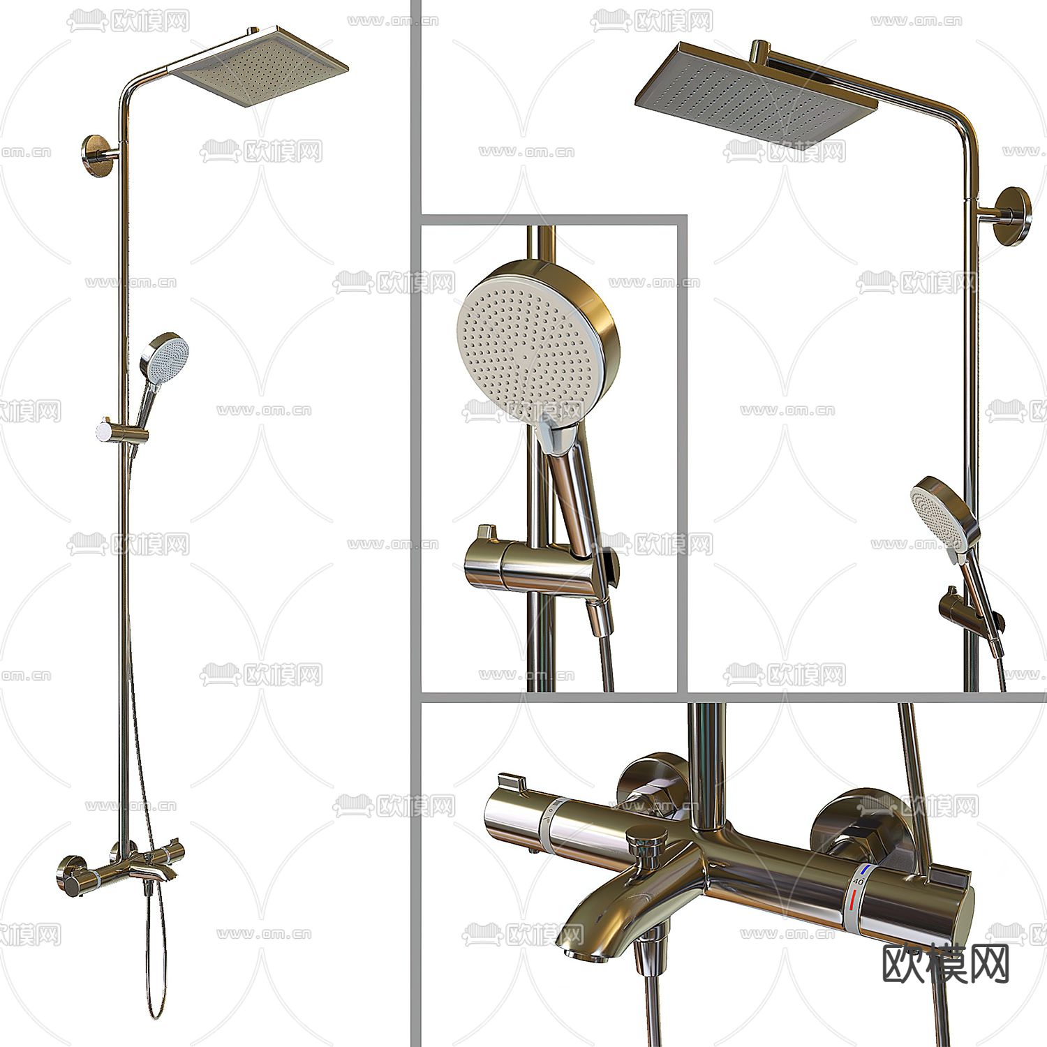 花洒 喷头 淋浴器3d模型下载