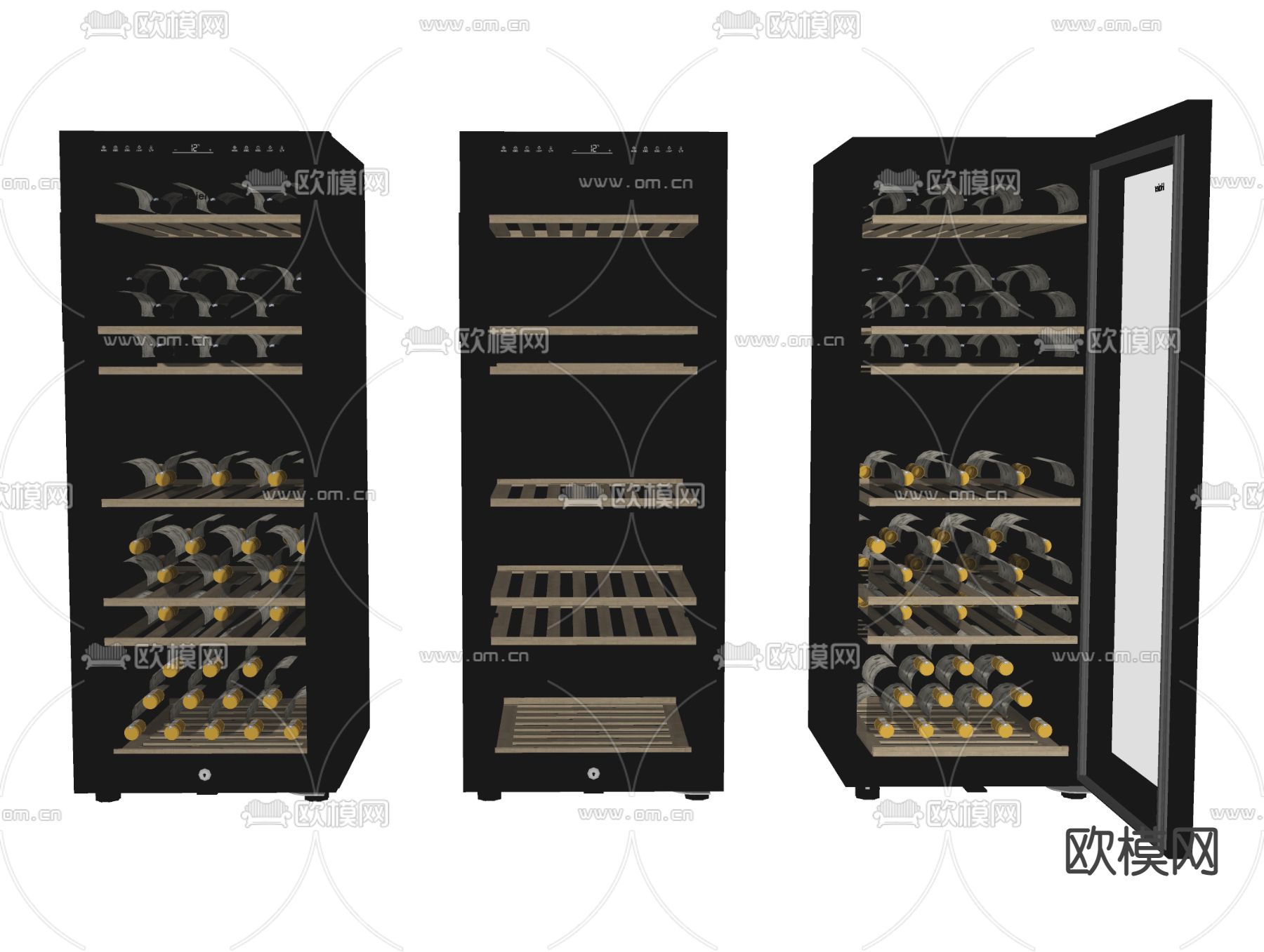 红酒柜 恒温柜su模型下载（渲染图2）