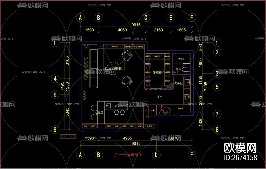 别墅cad施工图-免费3dmax模型库-欧模网