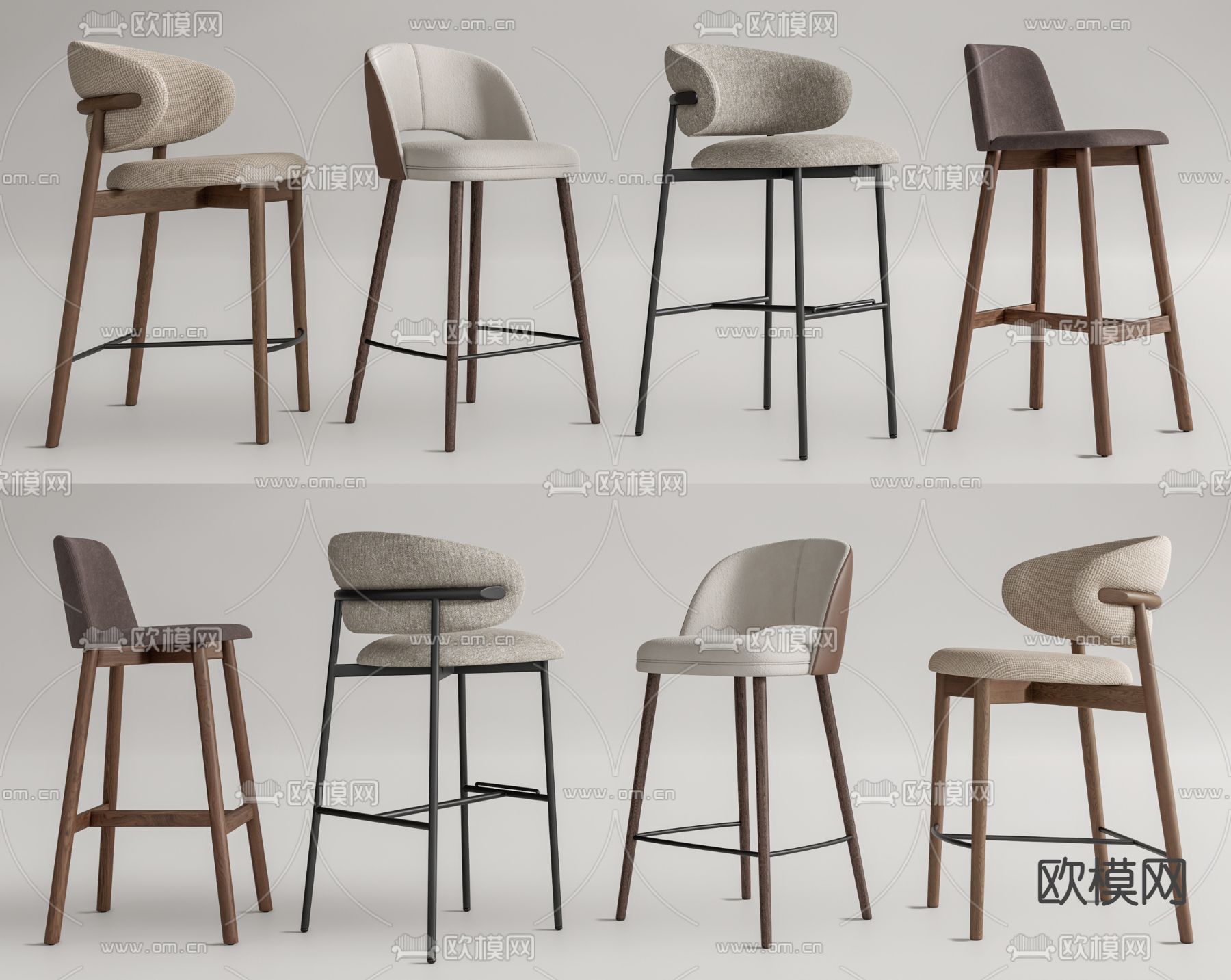 现代吧椅 吧凳3d模型下载