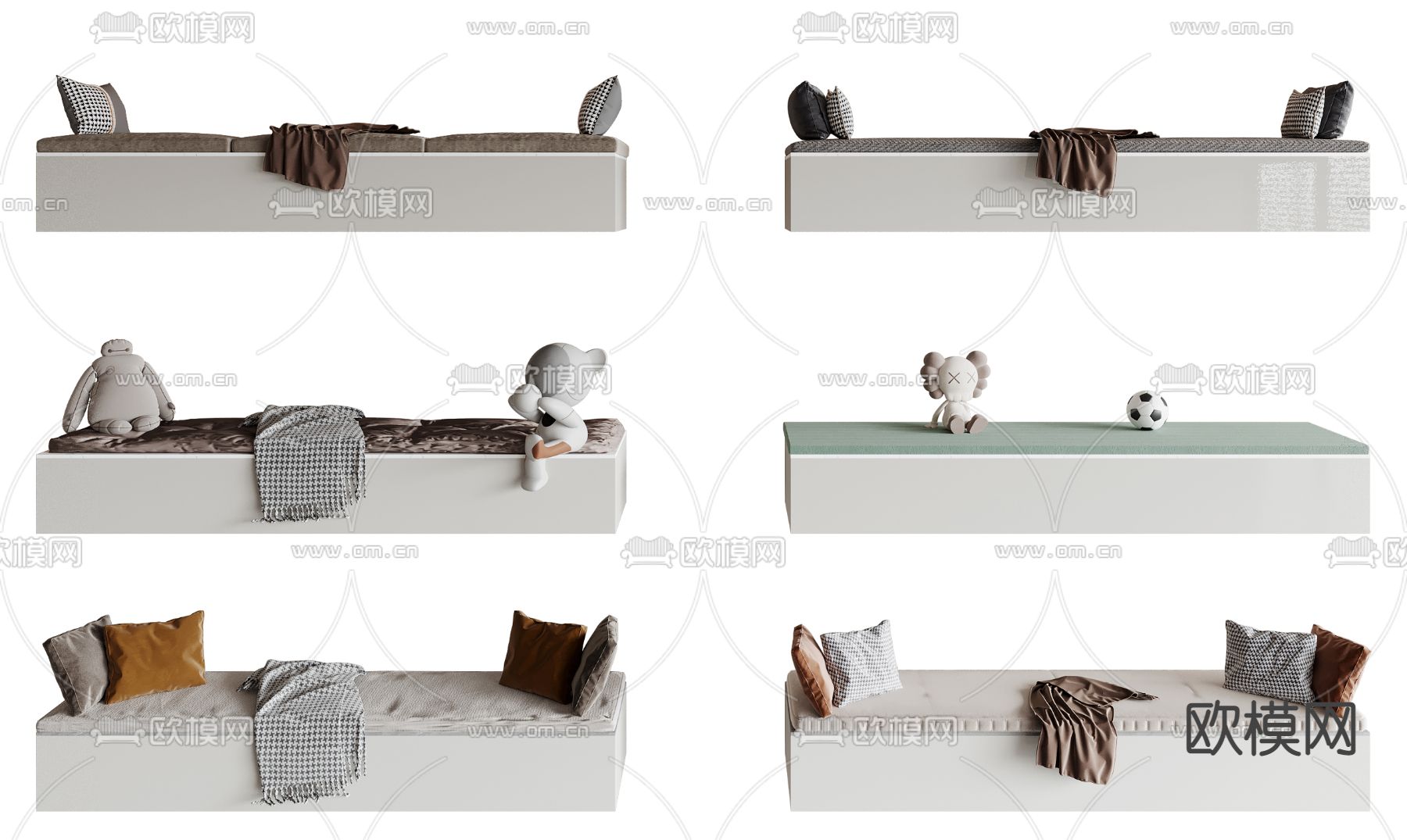 沙发垫 飘窗垫 垫子3d模型下载