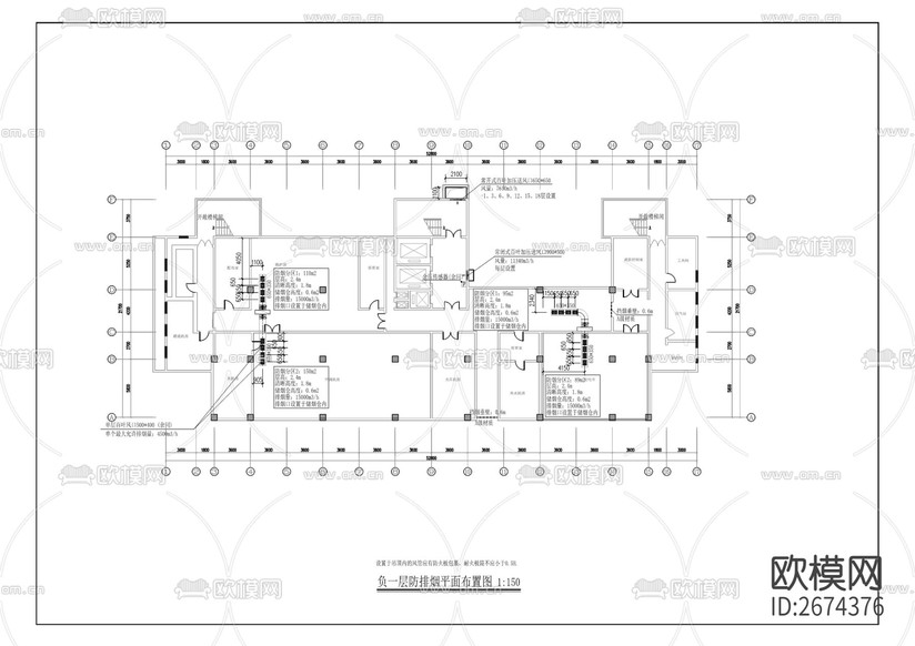 医院住院大楼消防设计cad施工图下载(渲染图3)