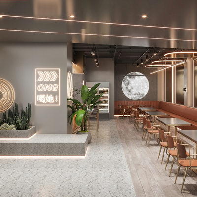  酒吧 清吧su模型 