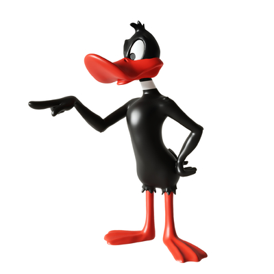  达菲鸭雕塑 潮玩 手办su模型 