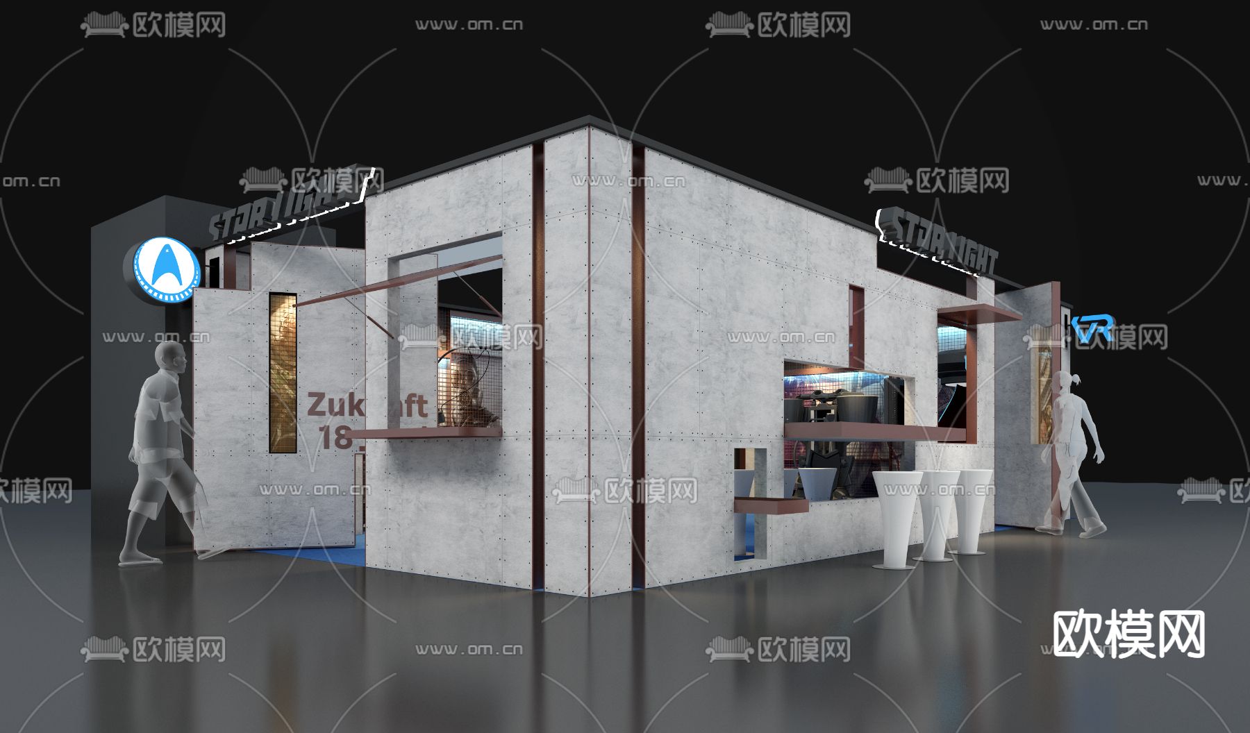 VR体验区 VR游戏3d模型下载（渲染图3）