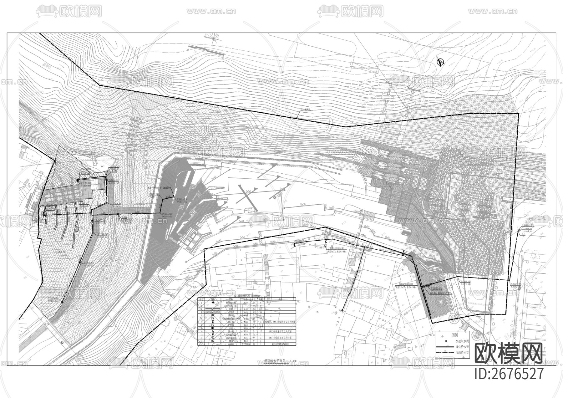 断头桥cad立面图下载（渲染图9）