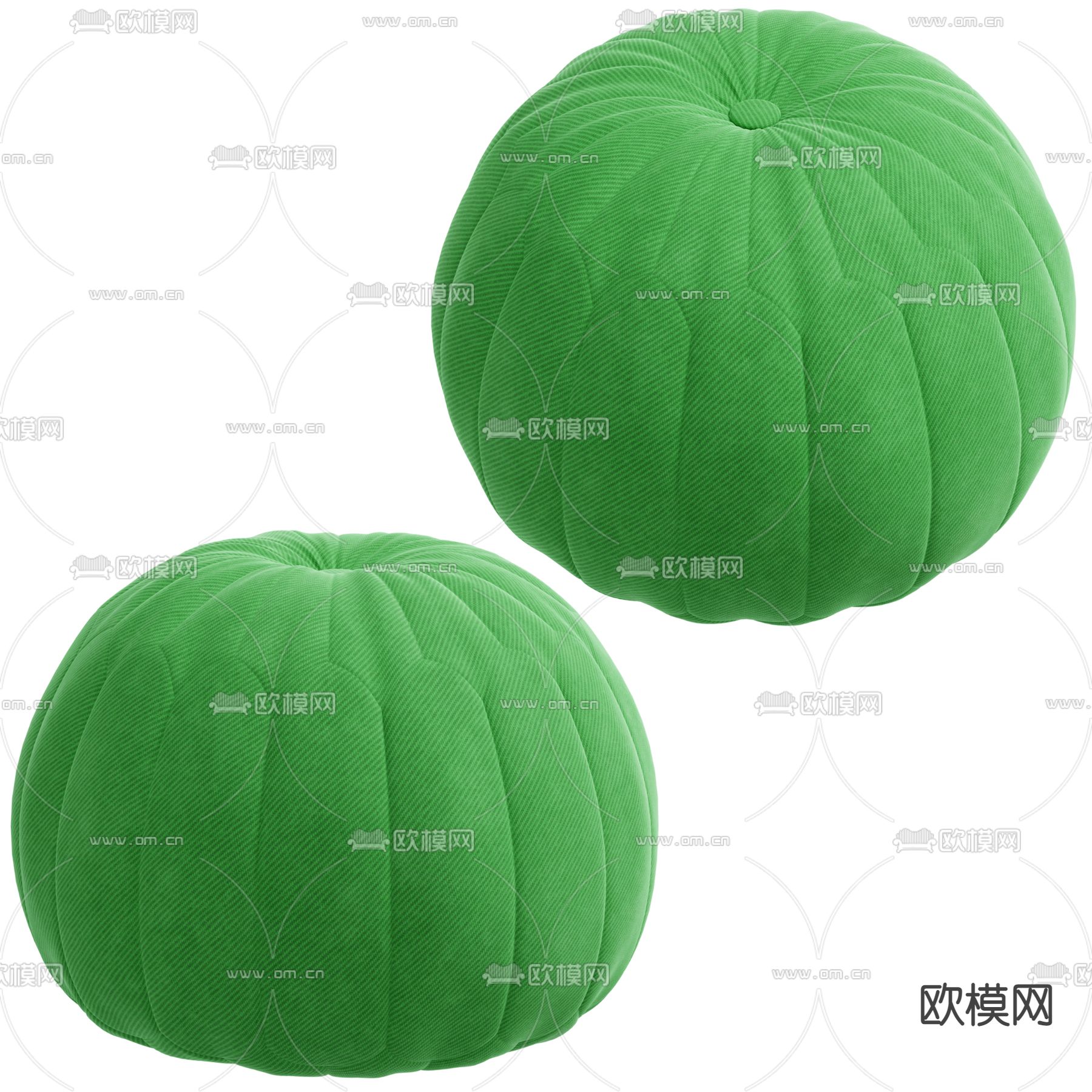 绿色沙发 懒人沙发3d模型下载