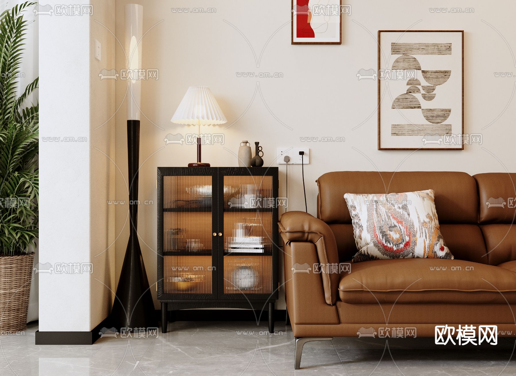 欧式边柜 斗柜3d模型下载