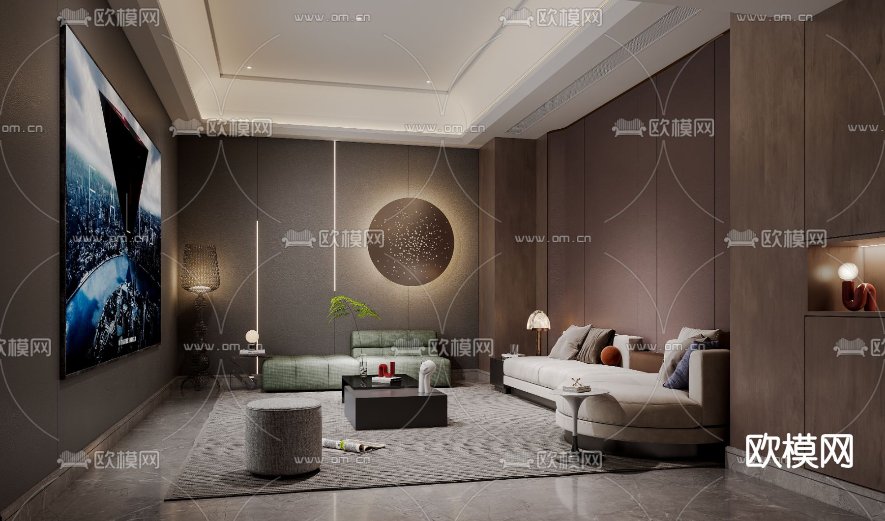 家庭影音室3d模型下载