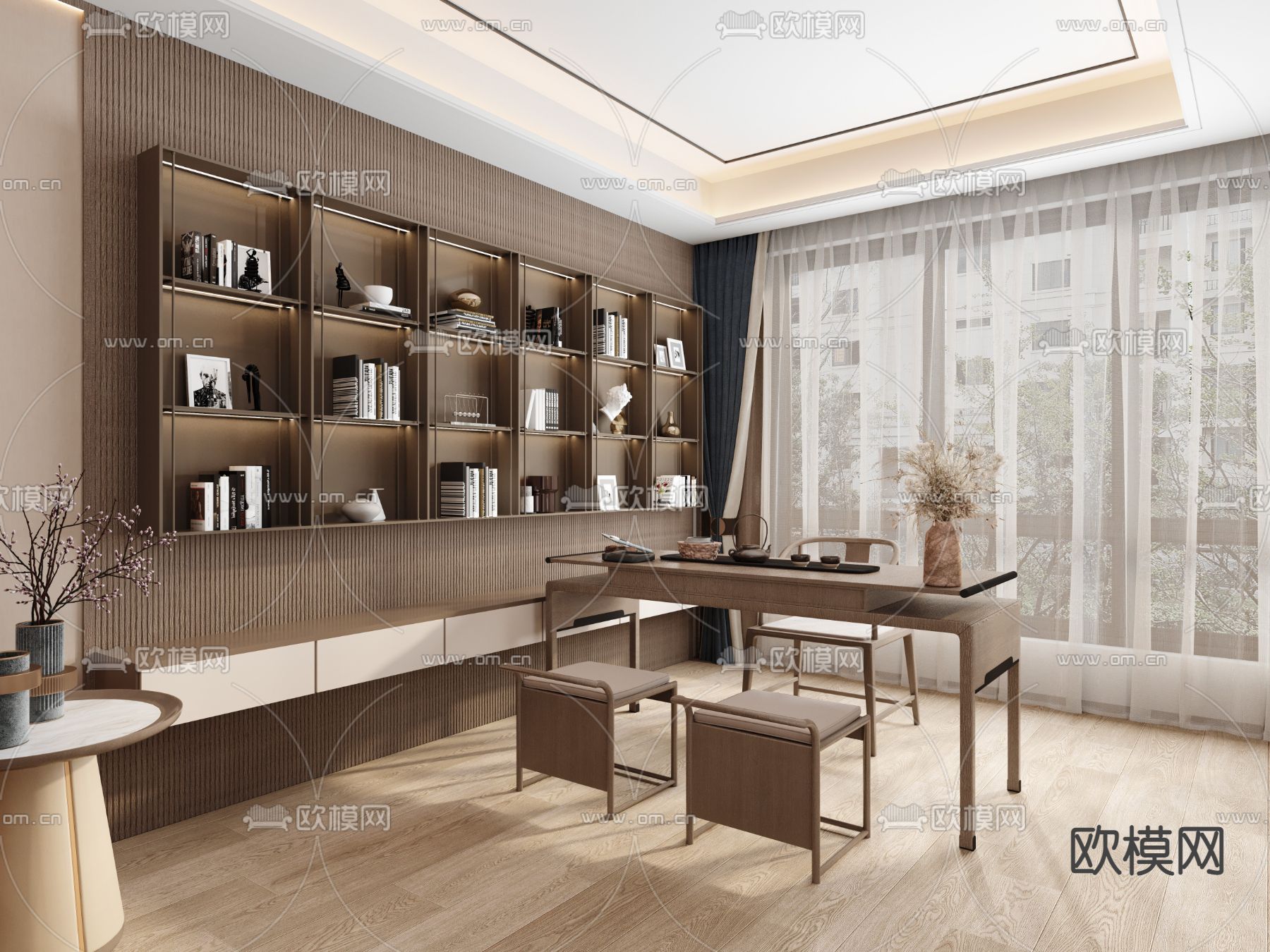 北欧客厅3d模型下载（渲染图6）