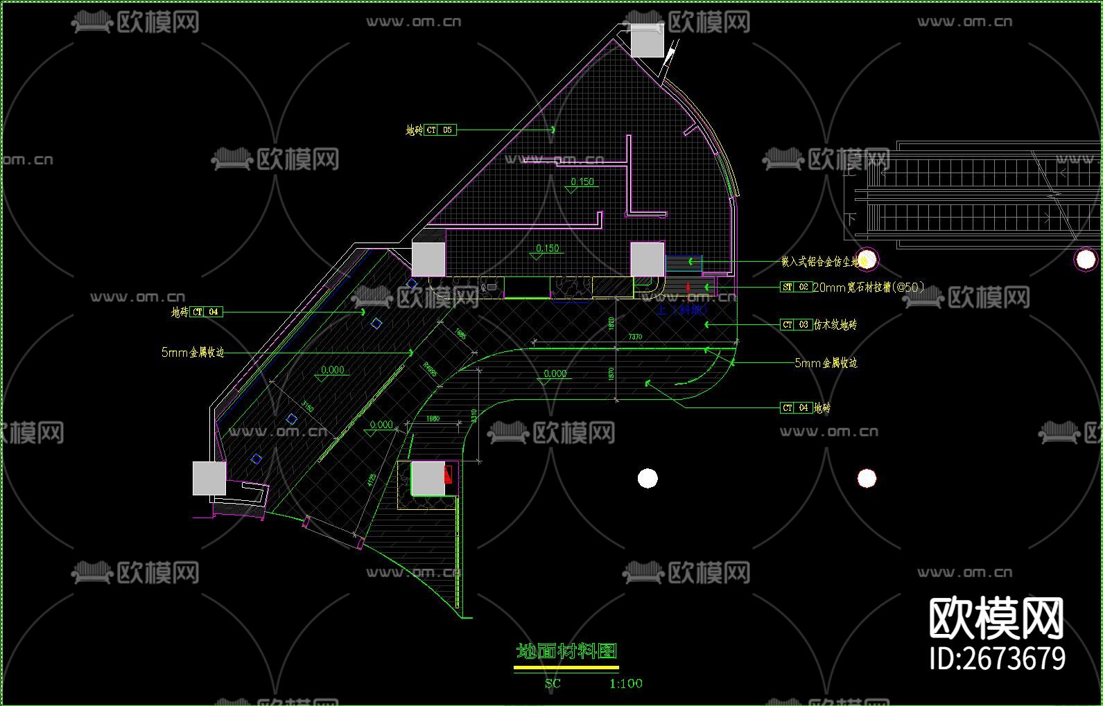 奶茶店CAD施工图下载（渲染图4）