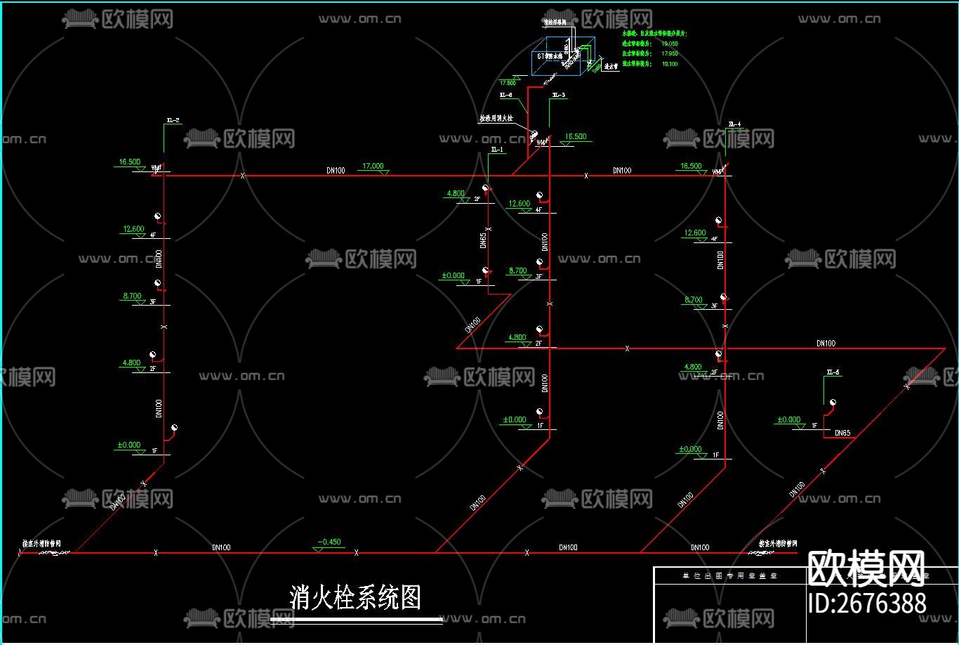 15套给排水和消防CAD图纸下载（渲染图5）