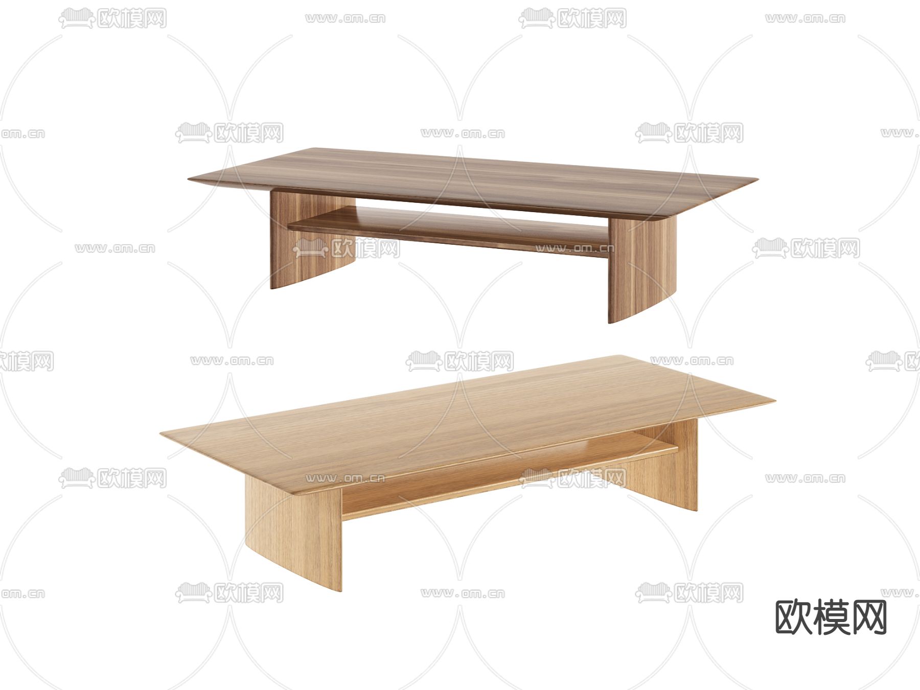 侘寂茶几 方形茶几3d模型下载