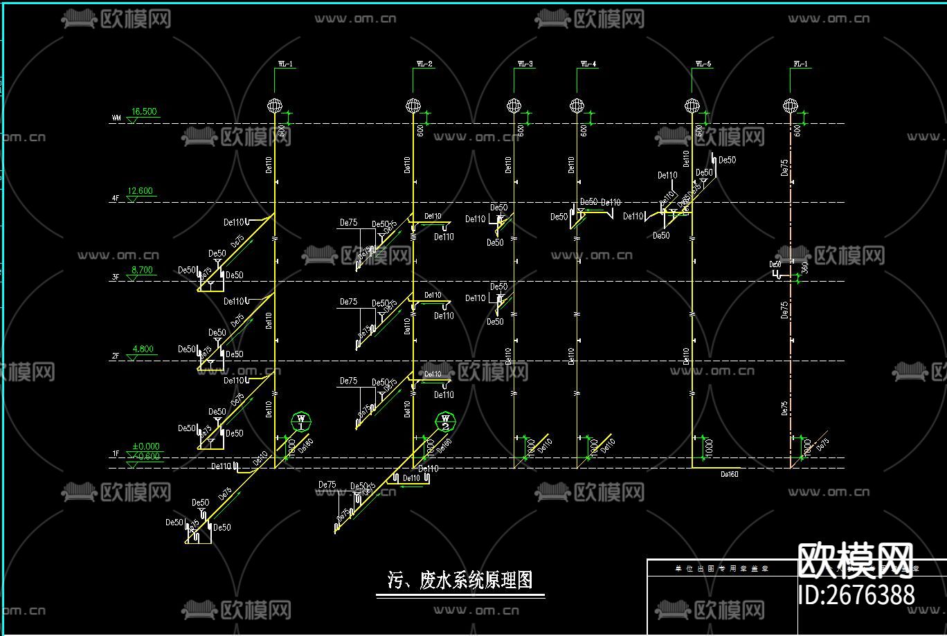 15套给排水和消防CAD图纸下载（渲染图3）