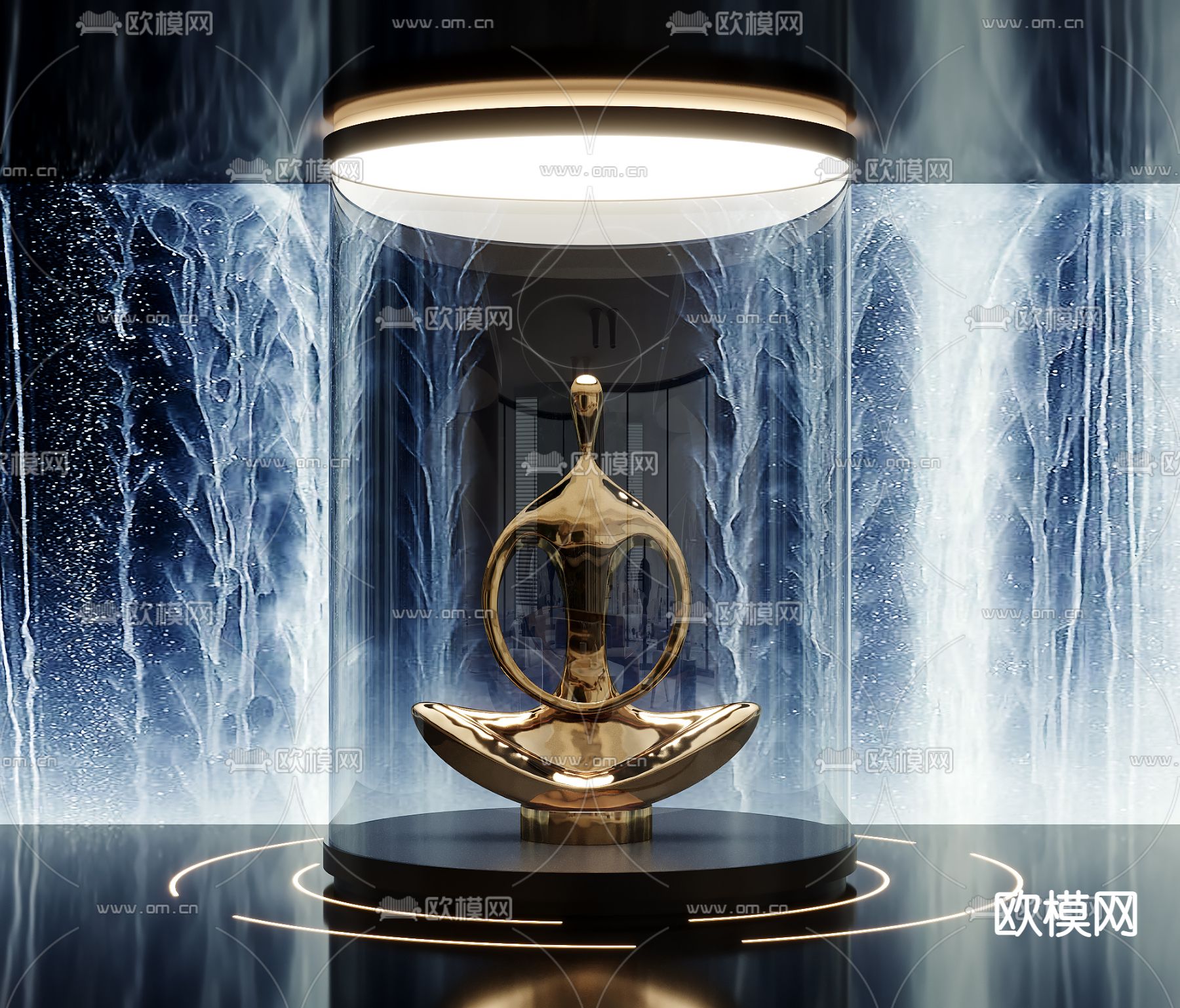 打坐雕塑 艺术装置3d模型下载