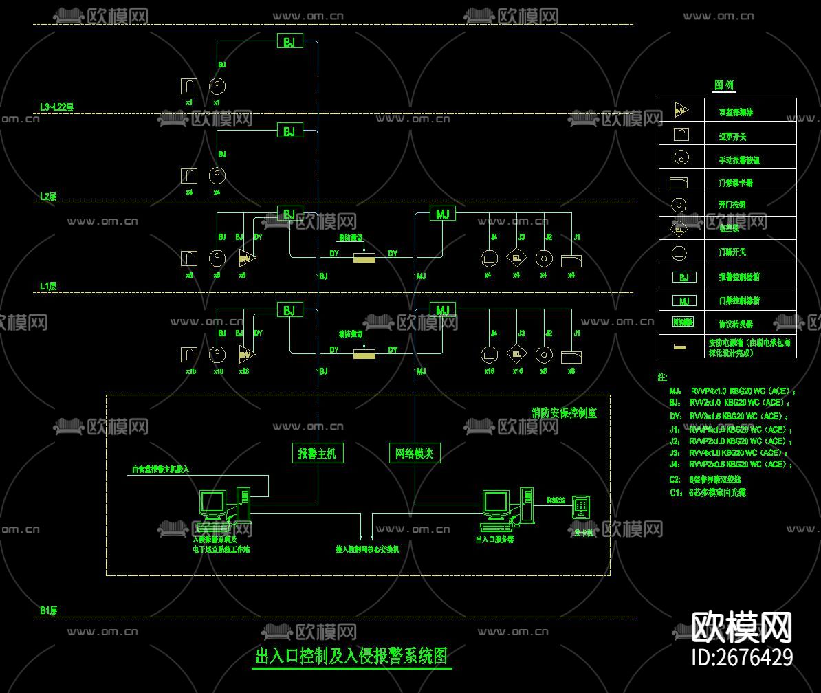 酒店CAD弱电设计下载（渲染图3）