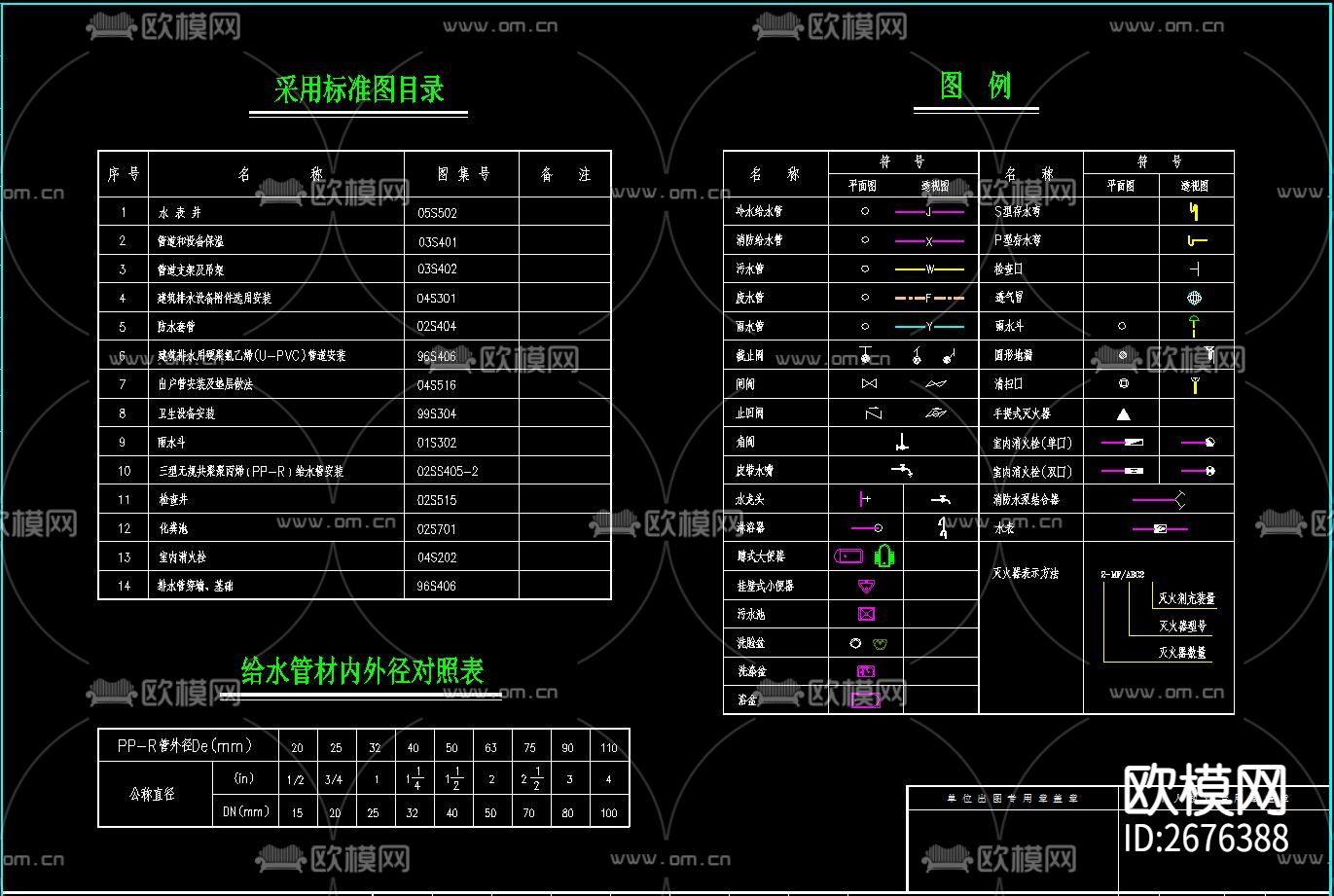 15套给排水和消防CAD图纸下载（渲染图2）