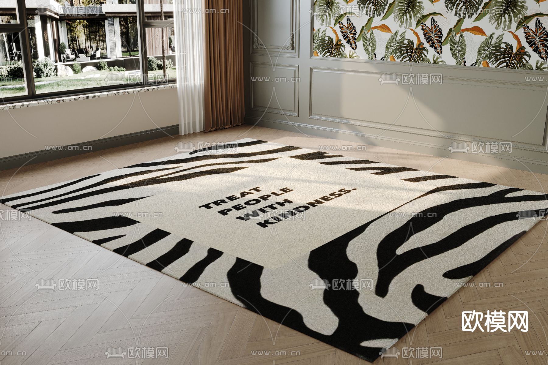 中古风地毯3d模型下载