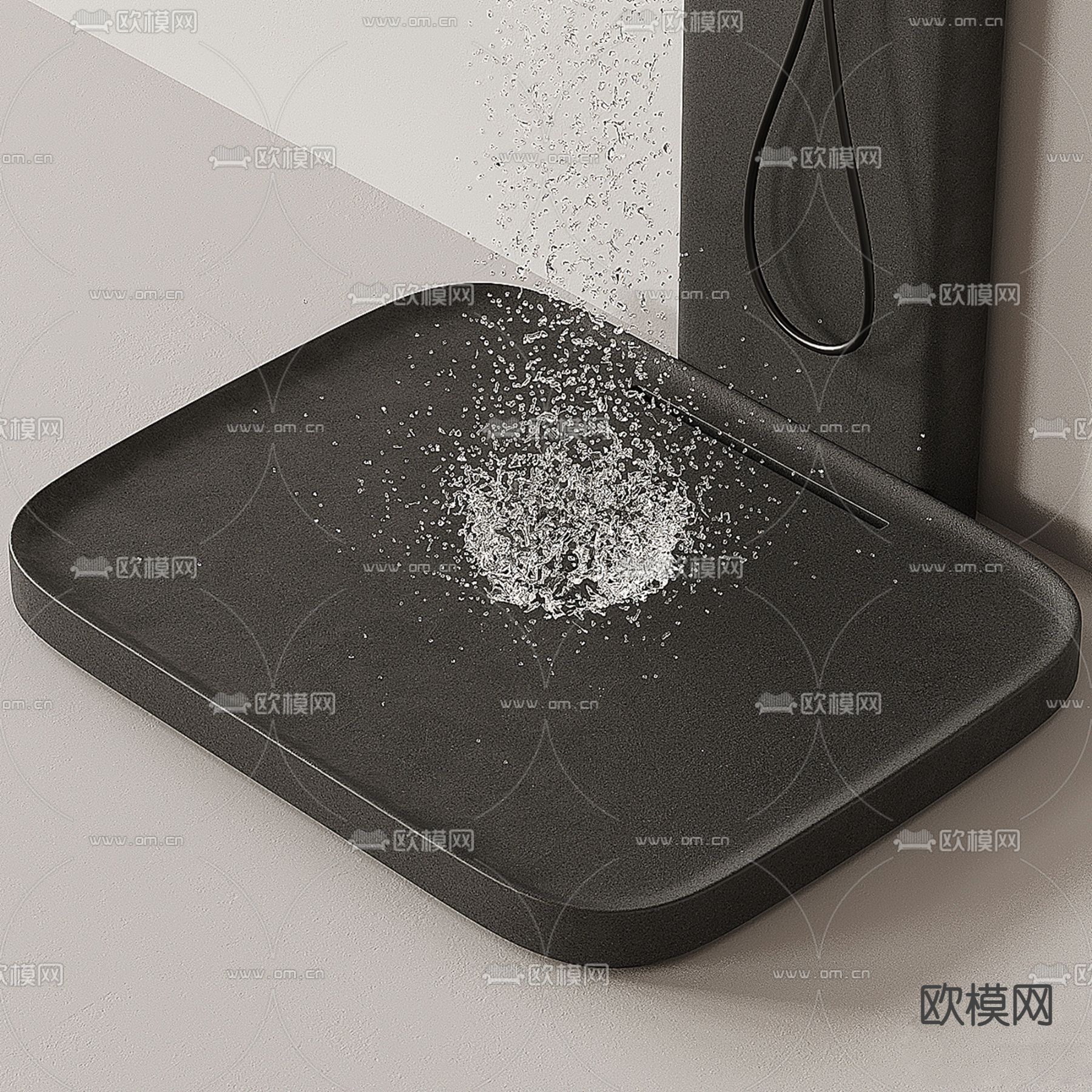 淋浴 花洒3d模型下载（渲染图2）