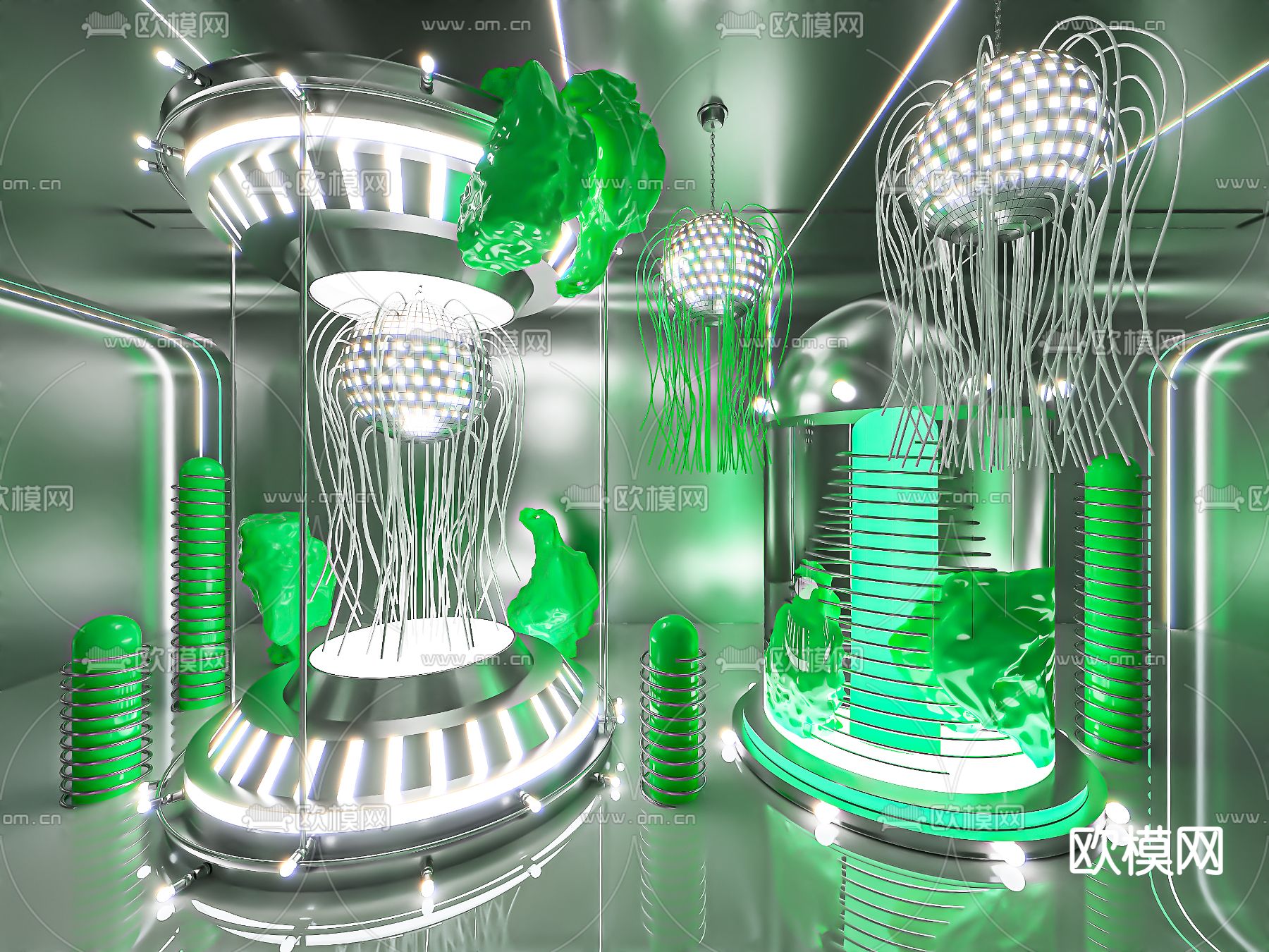 潮玩雕塑 艺术装置3d模型下载