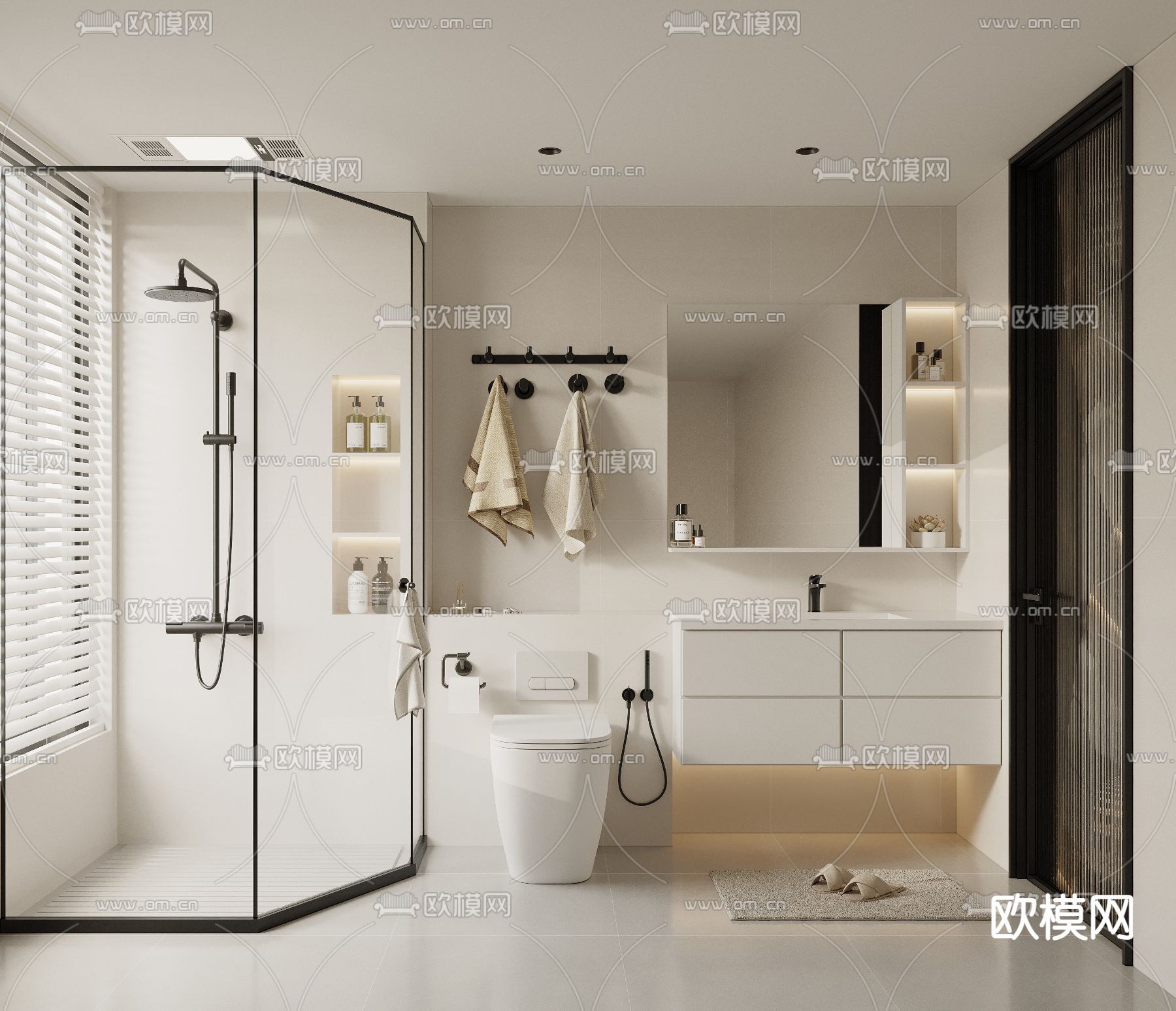 卫生间 浴室3d模型下载