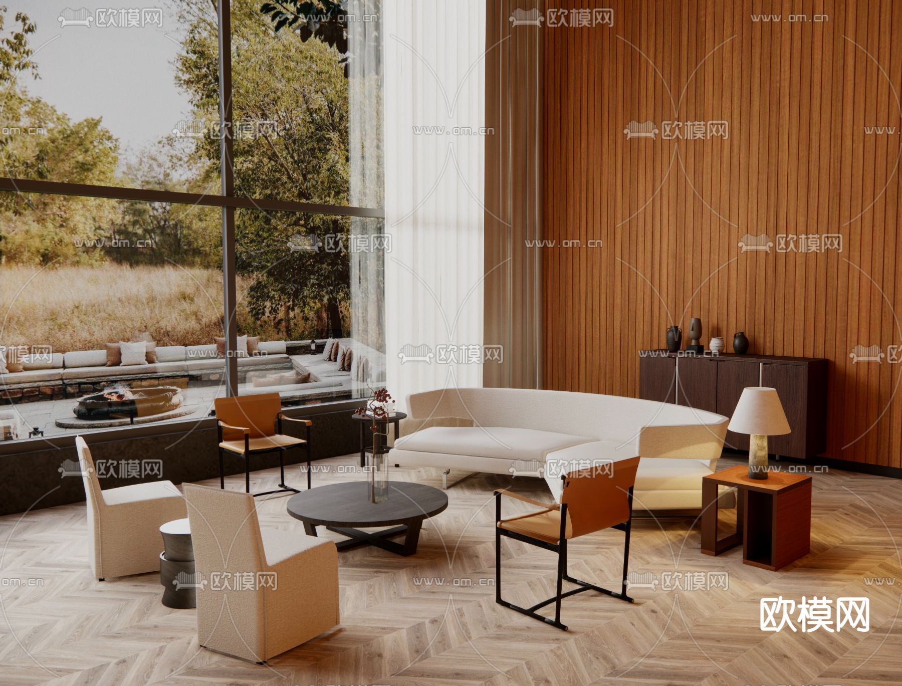 molteni 组合沙发3d模型下载