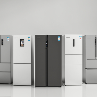  双门冰箱 智能冰箱su模型 