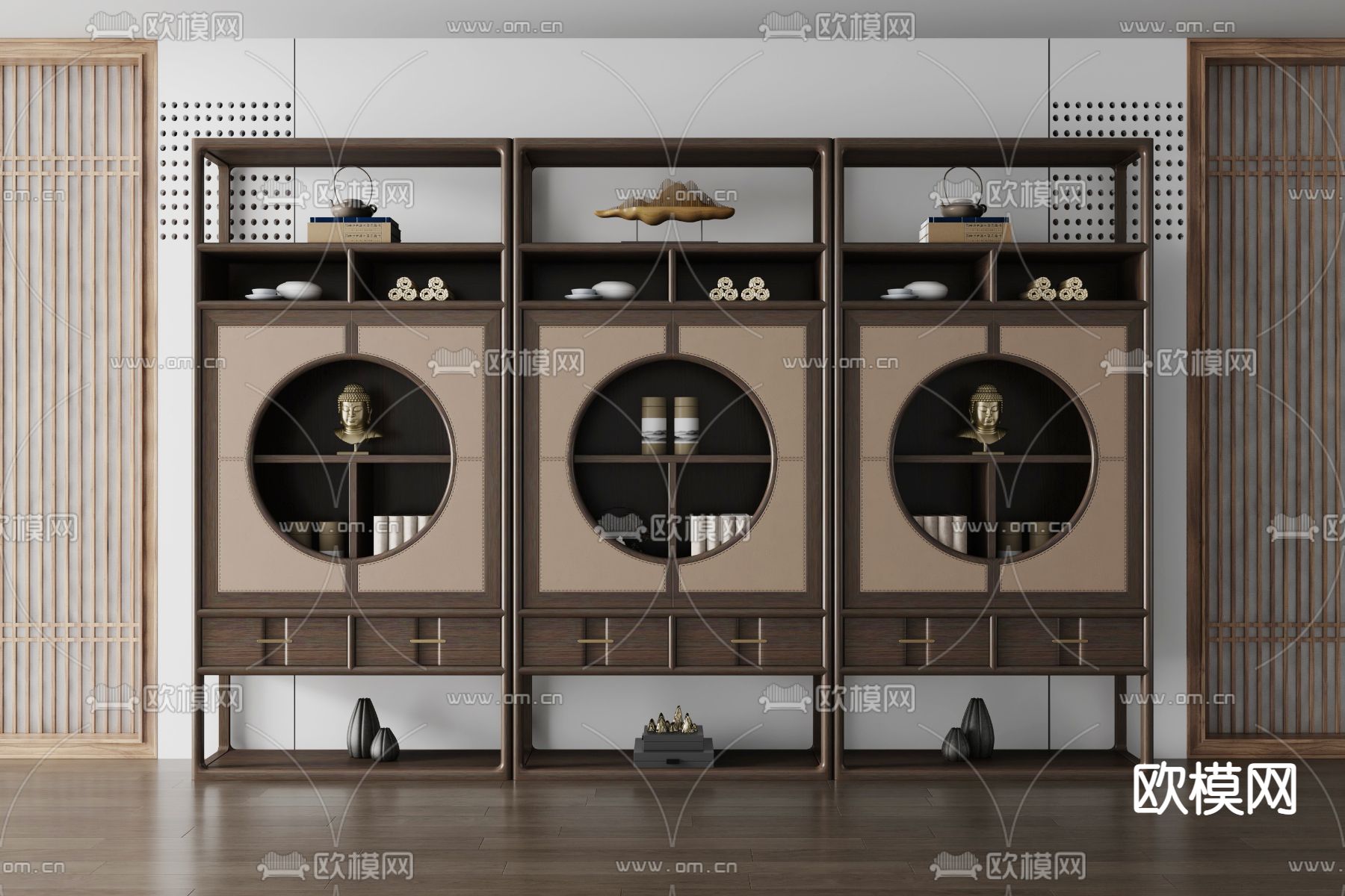 博古架3d模型下载