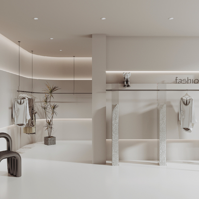  服装店 女装店su模型 