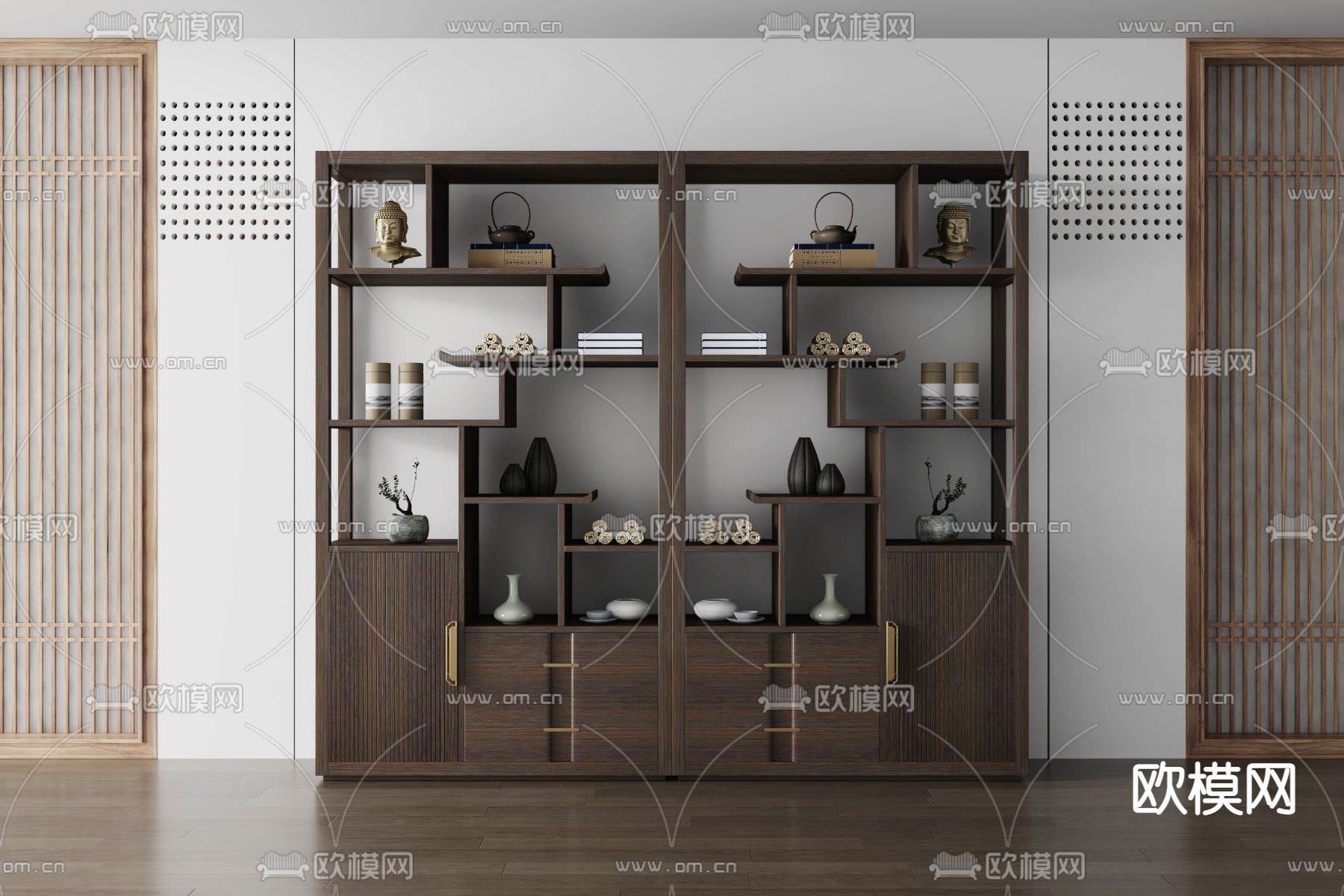 博古架3d模型下载