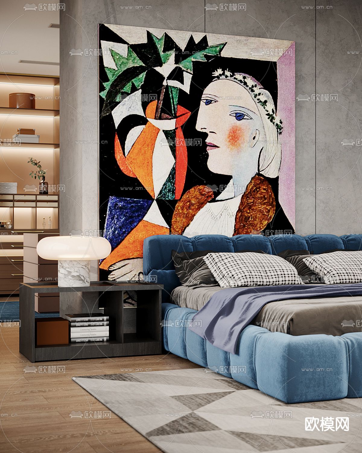 卧室 主人房3d模型下载（渲染图2）