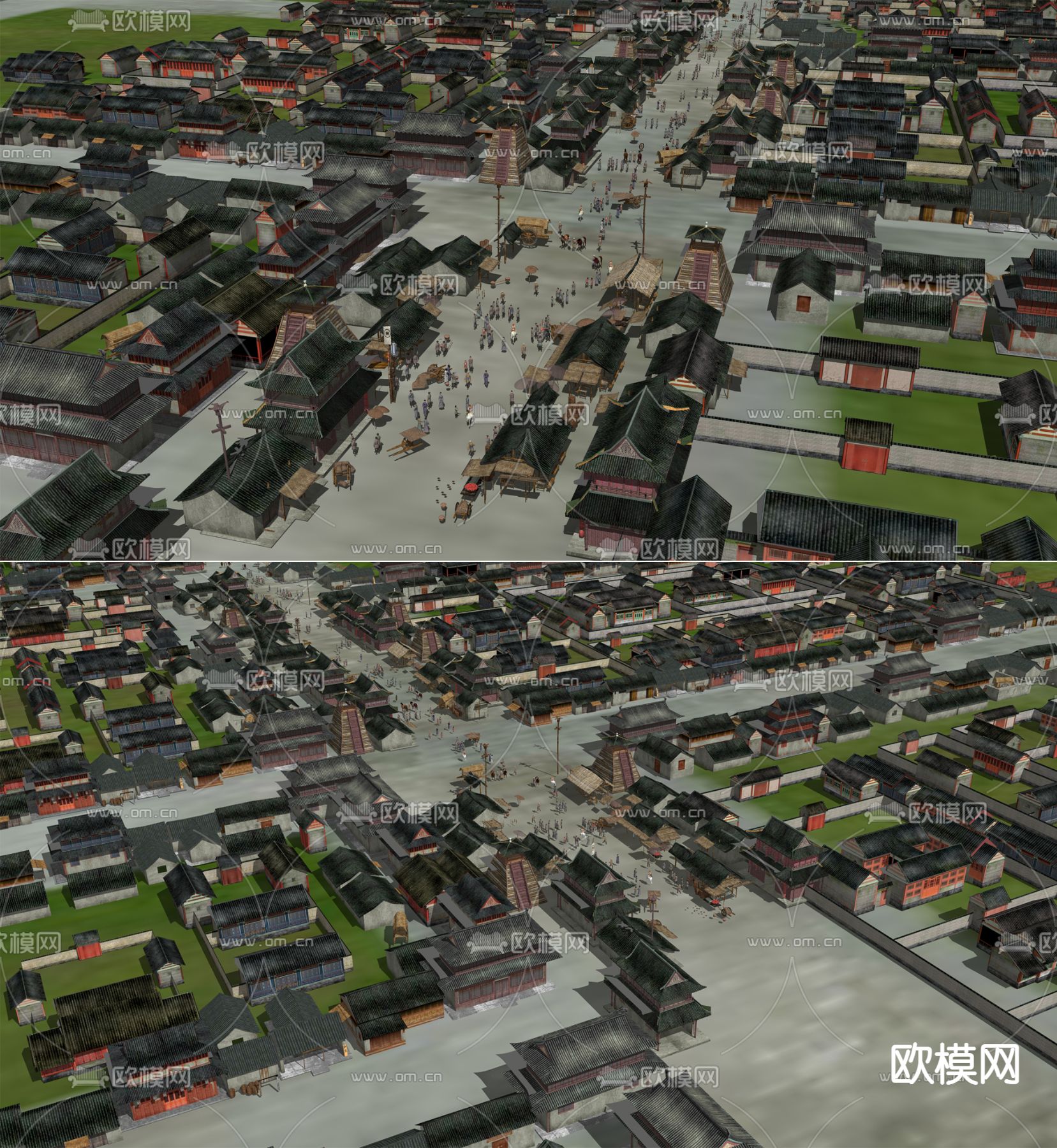 中式古建筑su模型下载（渲染图2）