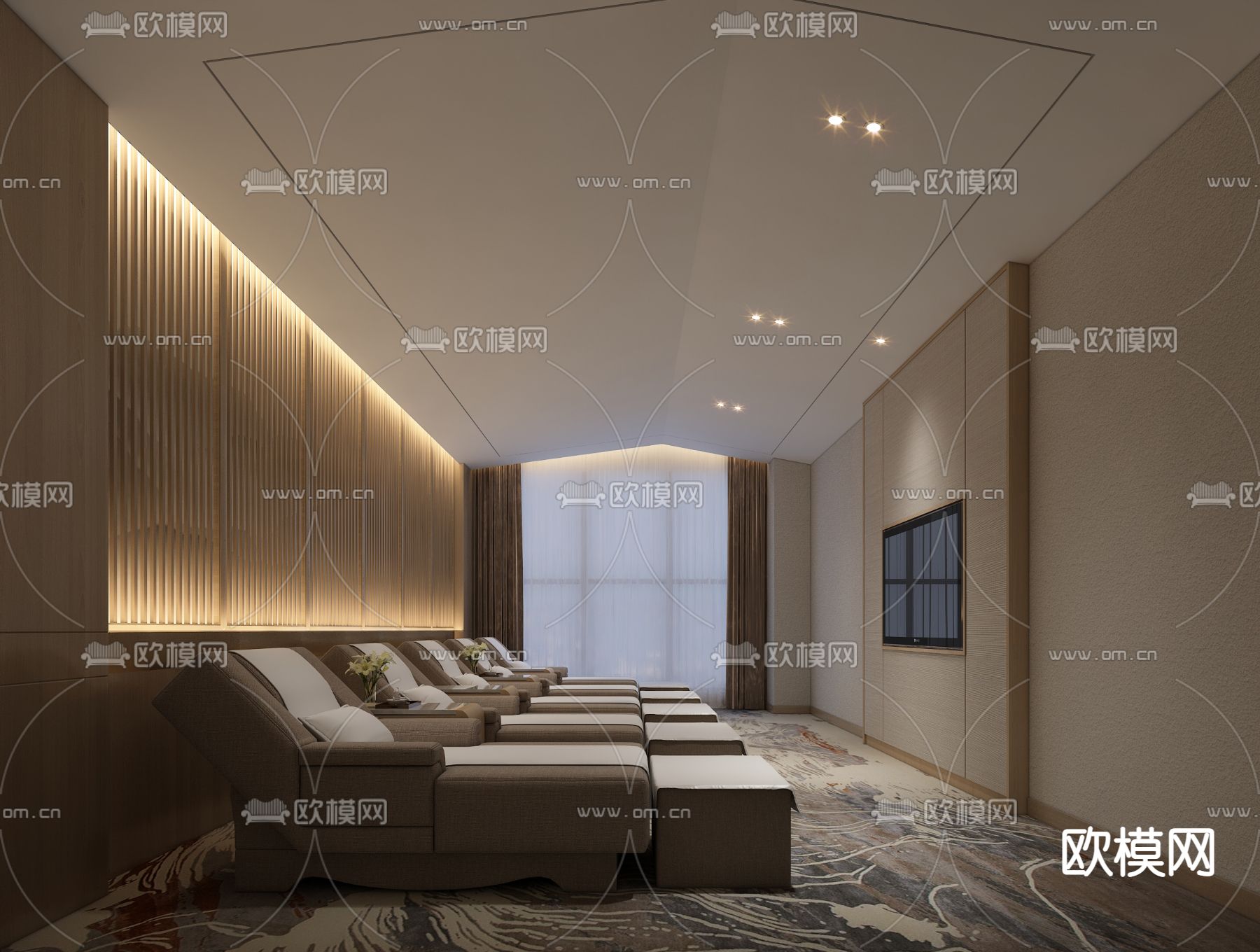 足浴包间 包房3d模型下载