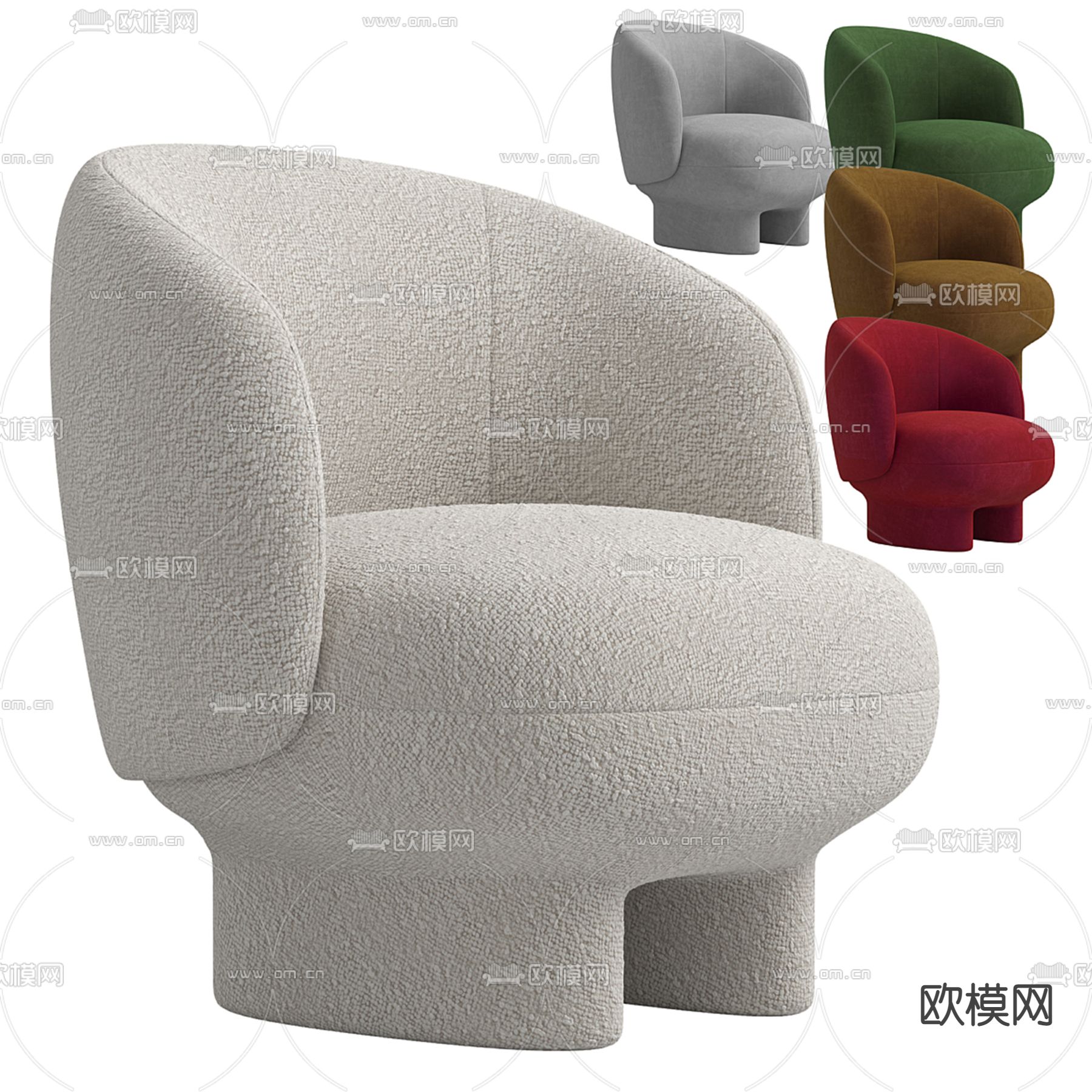 Moroso 单人沙发3d模型下载（渲染图1）