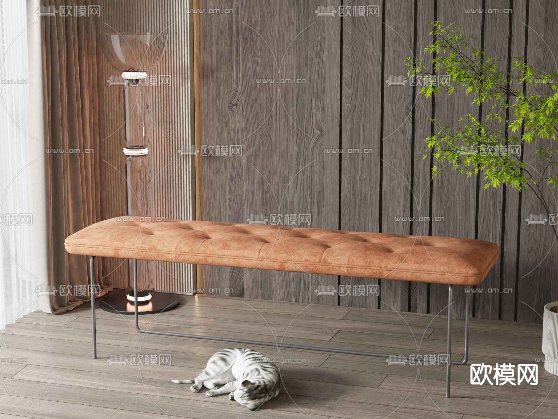 床尾凳 沙发凳3d模型下载