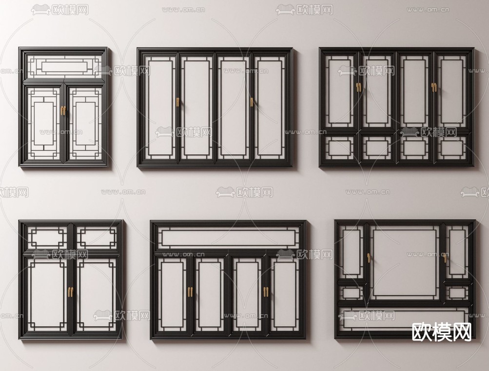 中式窗户 花格窗 仿古窗3d模型下载_ID14122889_3dmax免费模型-欧模网
