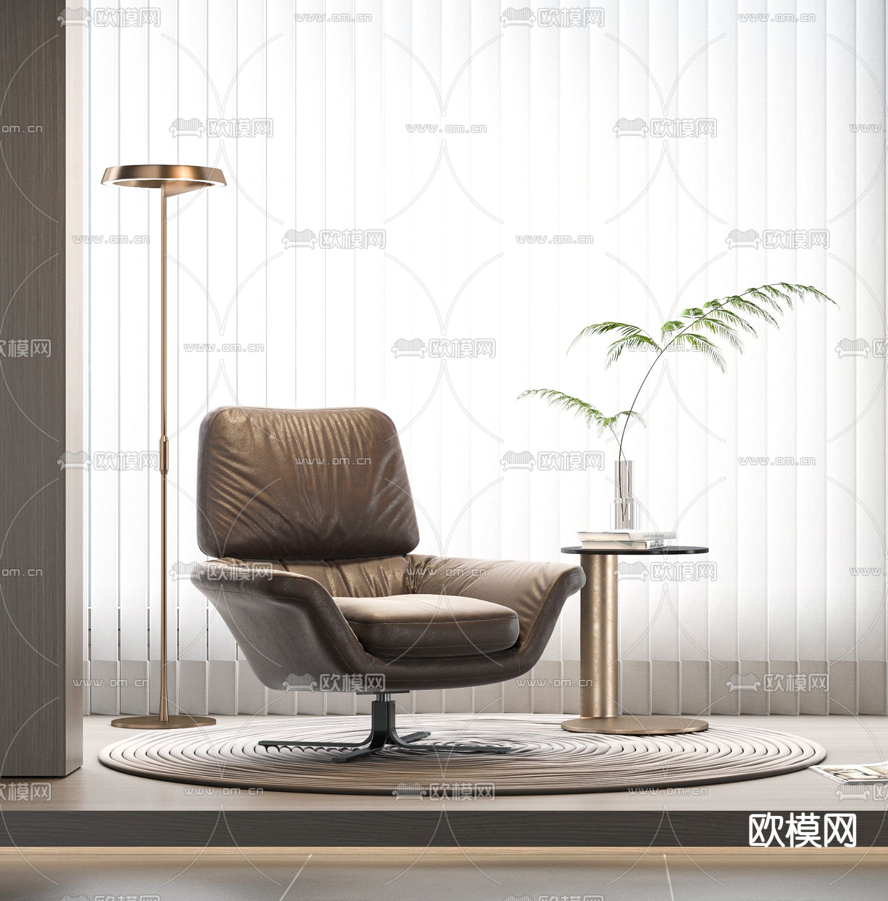 Minotti 休闲椅3d模型下载_ID14123186_3dmax免费模型-欧模网