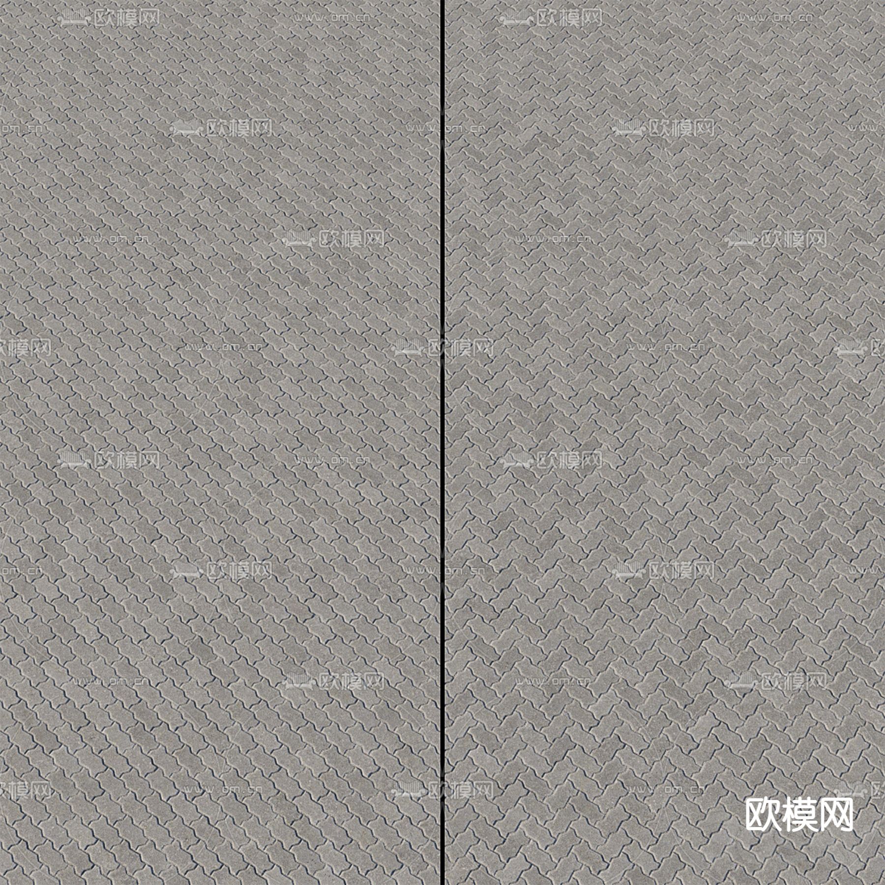 户外石路 铺装3d模型下载（渲染图2）