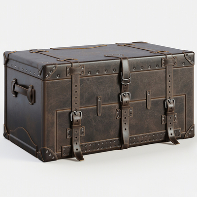  简美箱子 皮箱 行李箱su模型 