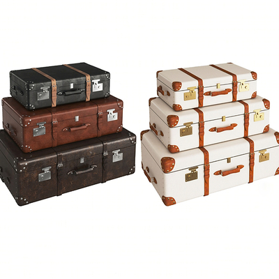  美式箱子 皮箱 行李箱su模型 