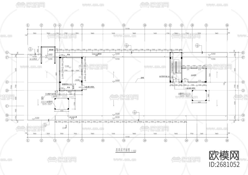 某精神病療養(yǎng)院全套建筑CAD施工圖下載(渲染圖3)