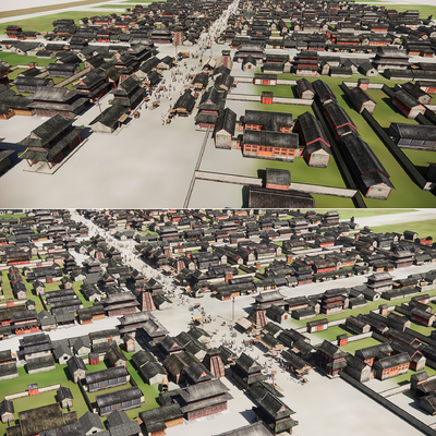  中式古建筑su模型 