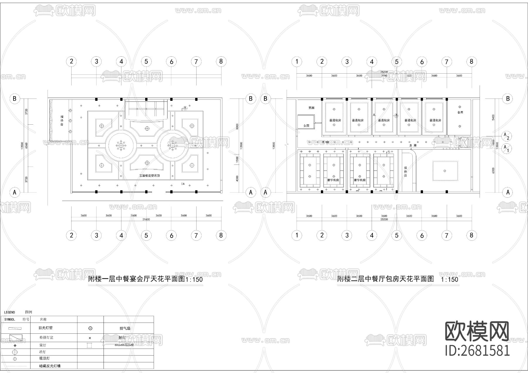 某宾馆装饰平面cad施工图下载（渲染图6）