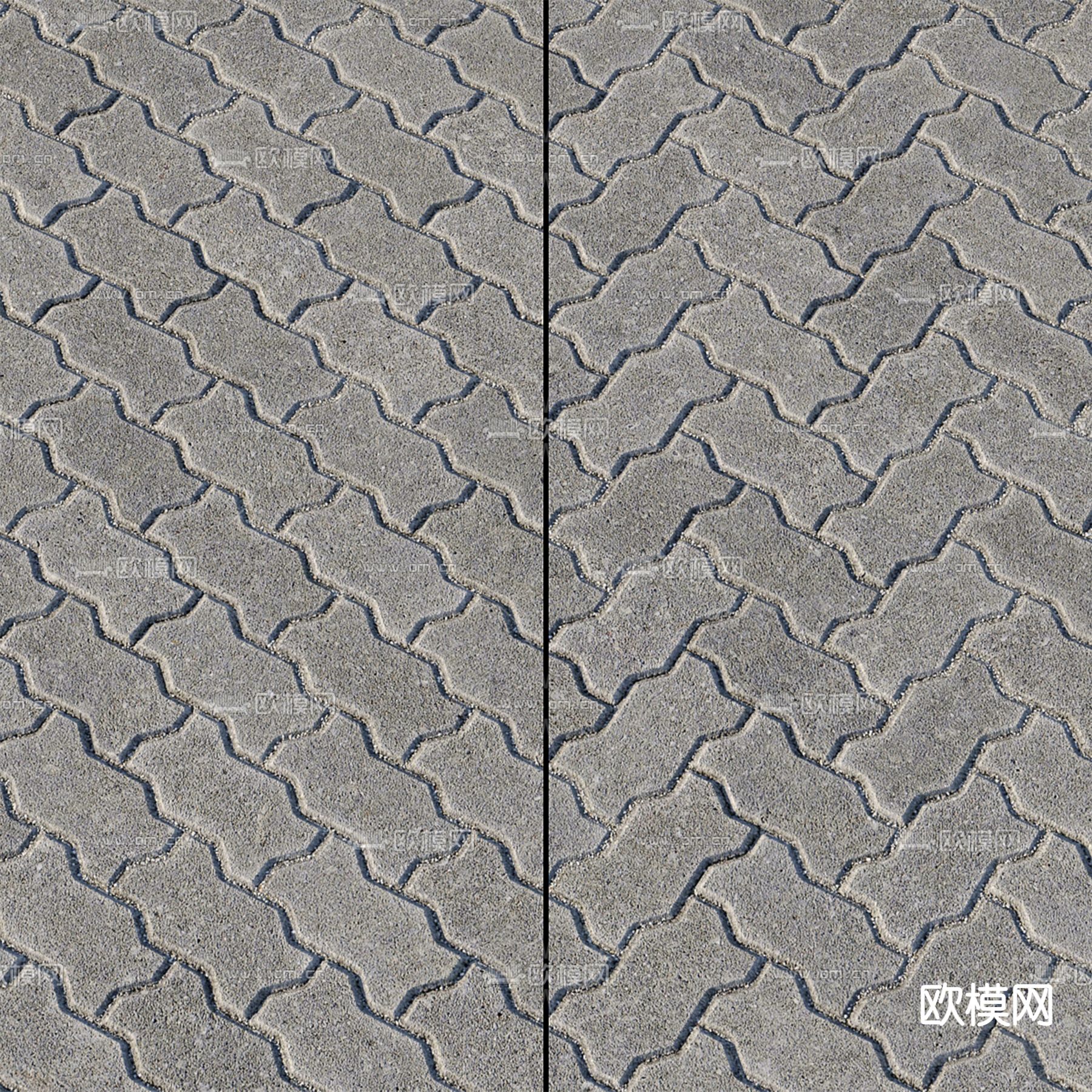 户外石路 铺装3d模型下载（渲染图3）