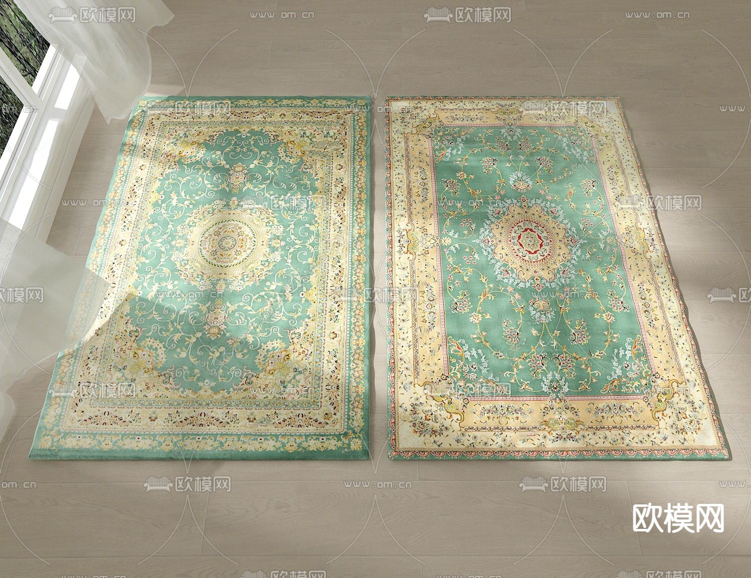 法式地毯su模型下载（渲染图1）