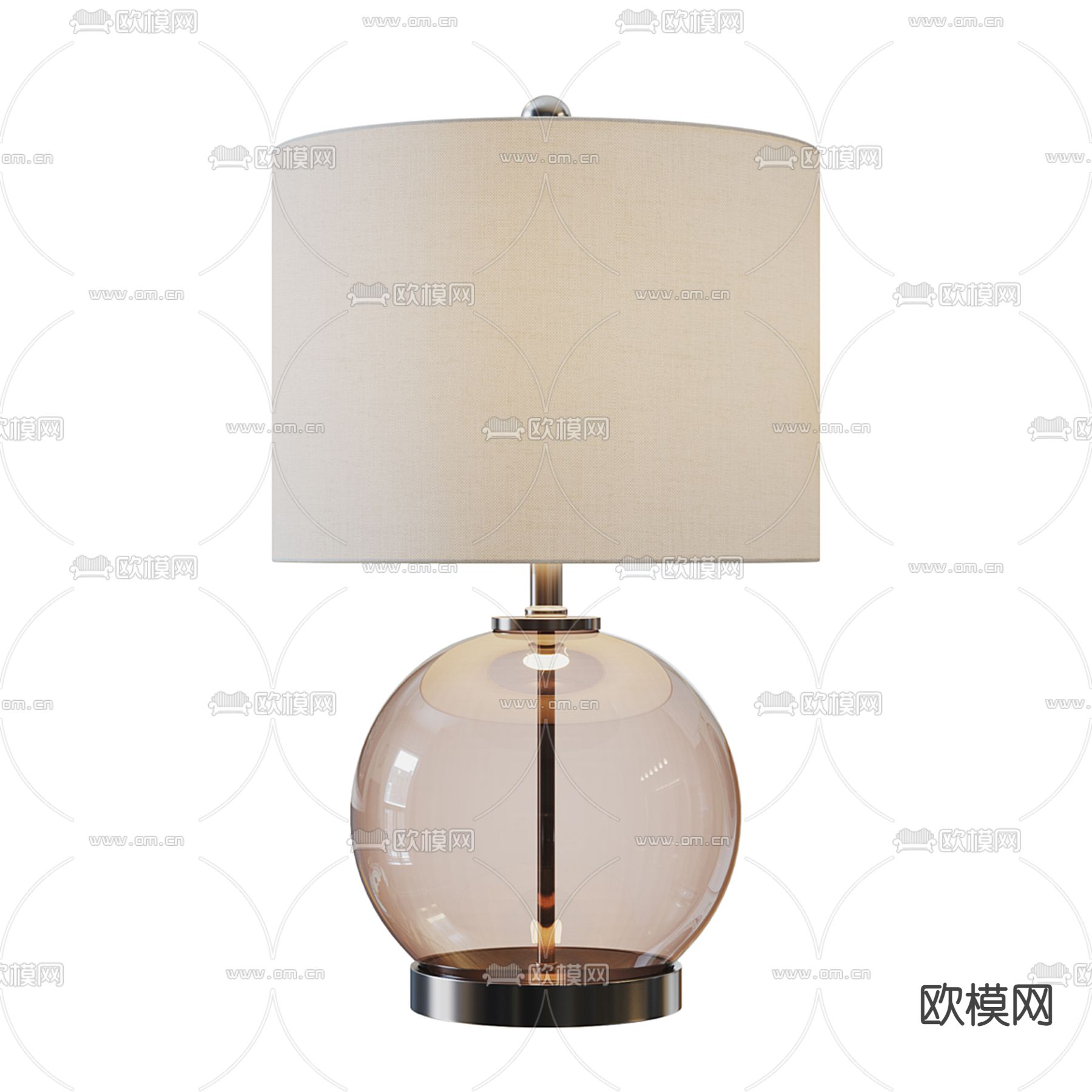 玻璃台灯3d模型下载