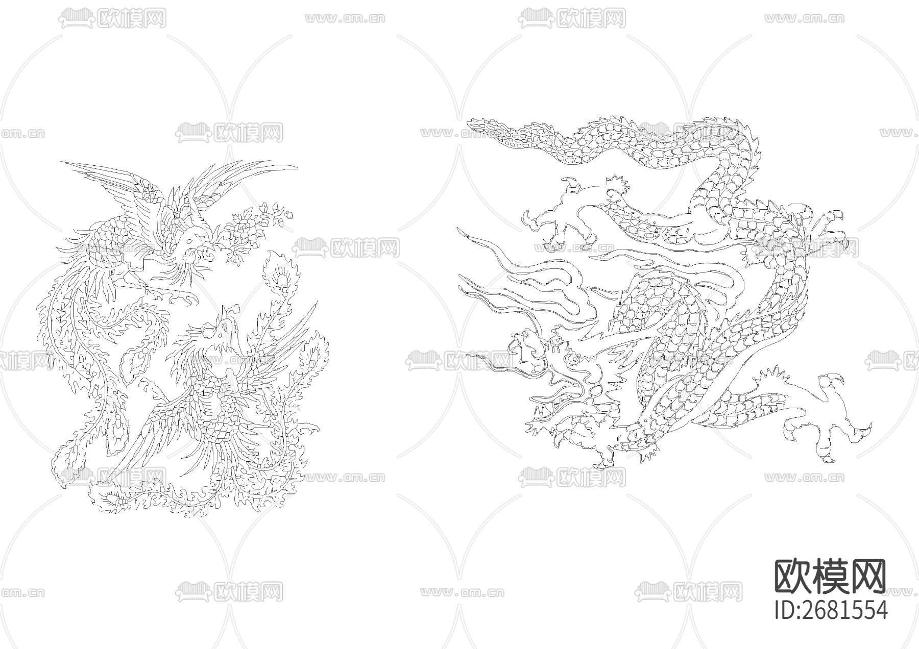 龙凤cad图库下载（渲染图3）