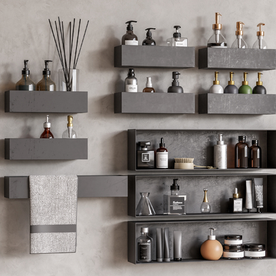  现代洗浴用品su模型 